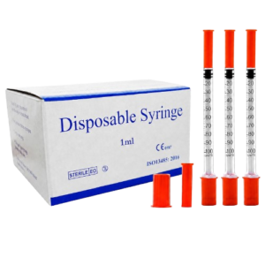 Insulin syringes, box of 100, 30 gauge, 8mm  1 ml capacity